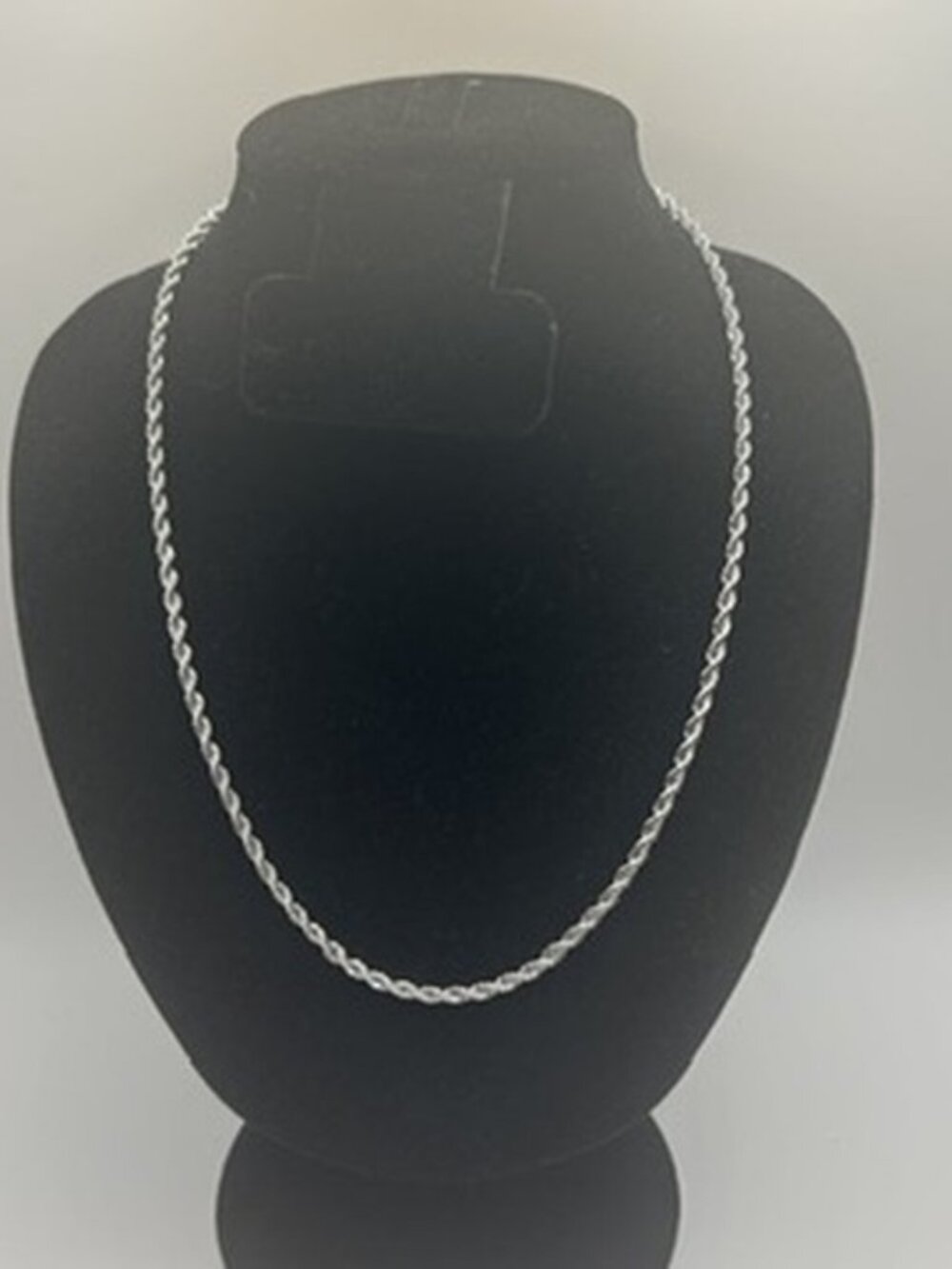 Real Silver Rope Chain 3mm 24 Inch Mens Stainless Steel Plated Waterproof Solid